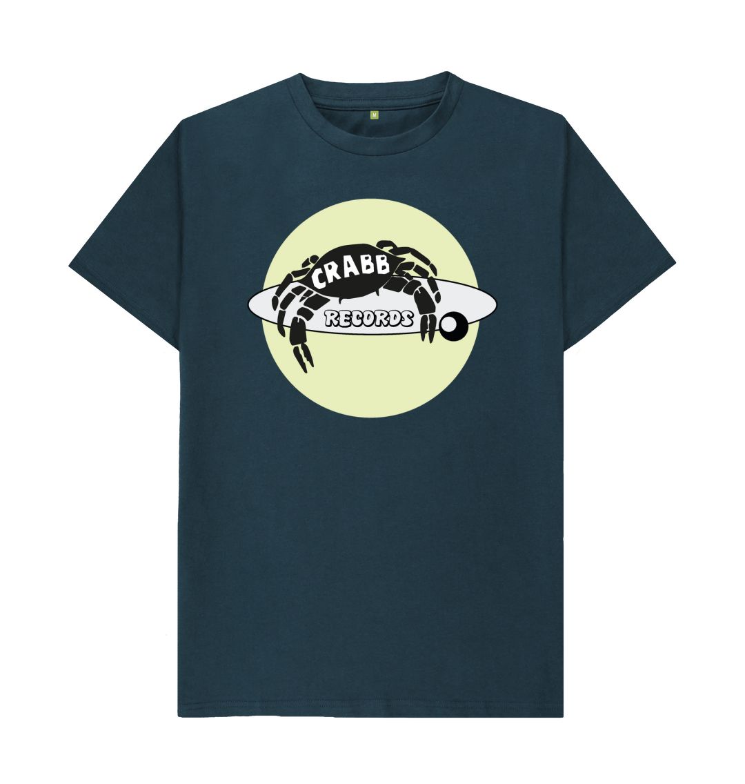 Denim Blue Crabb Records Tee